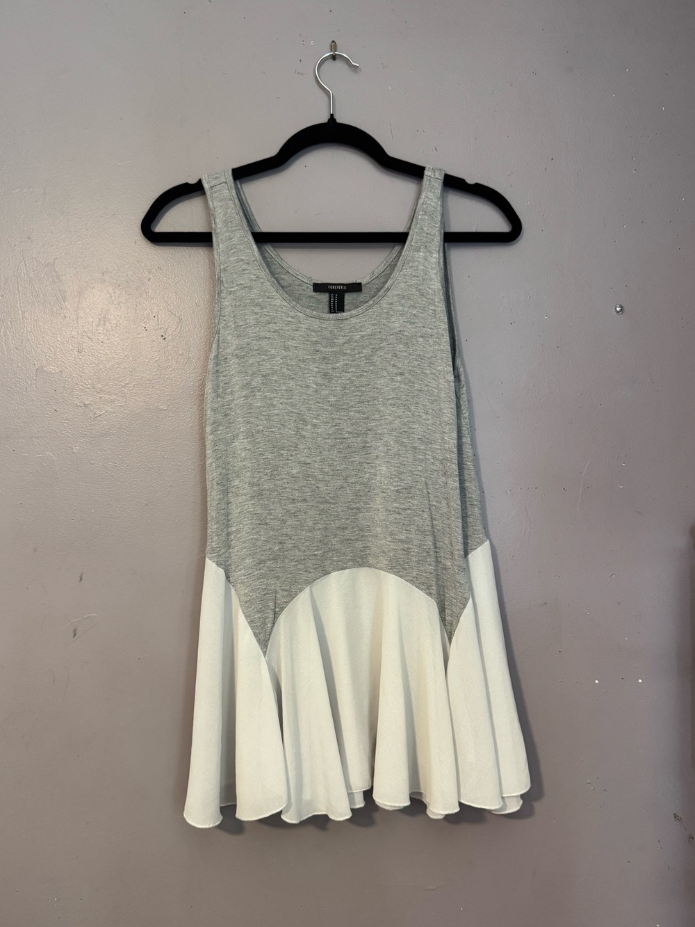 Forever 21 Long Flowy Two Tone Tank Size M